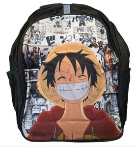 Monkey D Luffy One Piece Anime Manga Backpack Straw Hat Pirates W/Reflect Strips